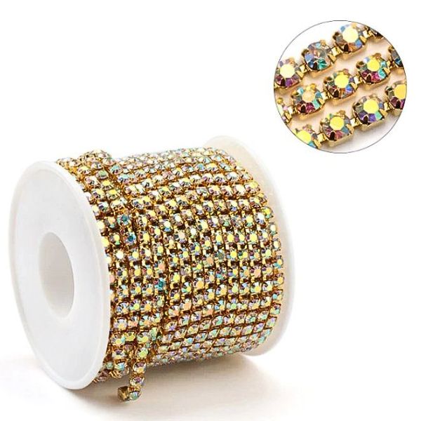 Cadena Strass Tornasol con base dorada Bisucrea