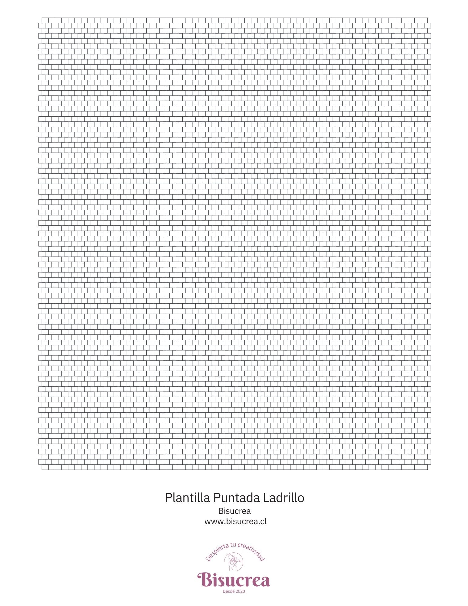 Plantilla Puntada Ladrillo Bisucrea